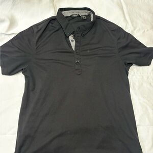 Medium black Abacus golf polo shirt